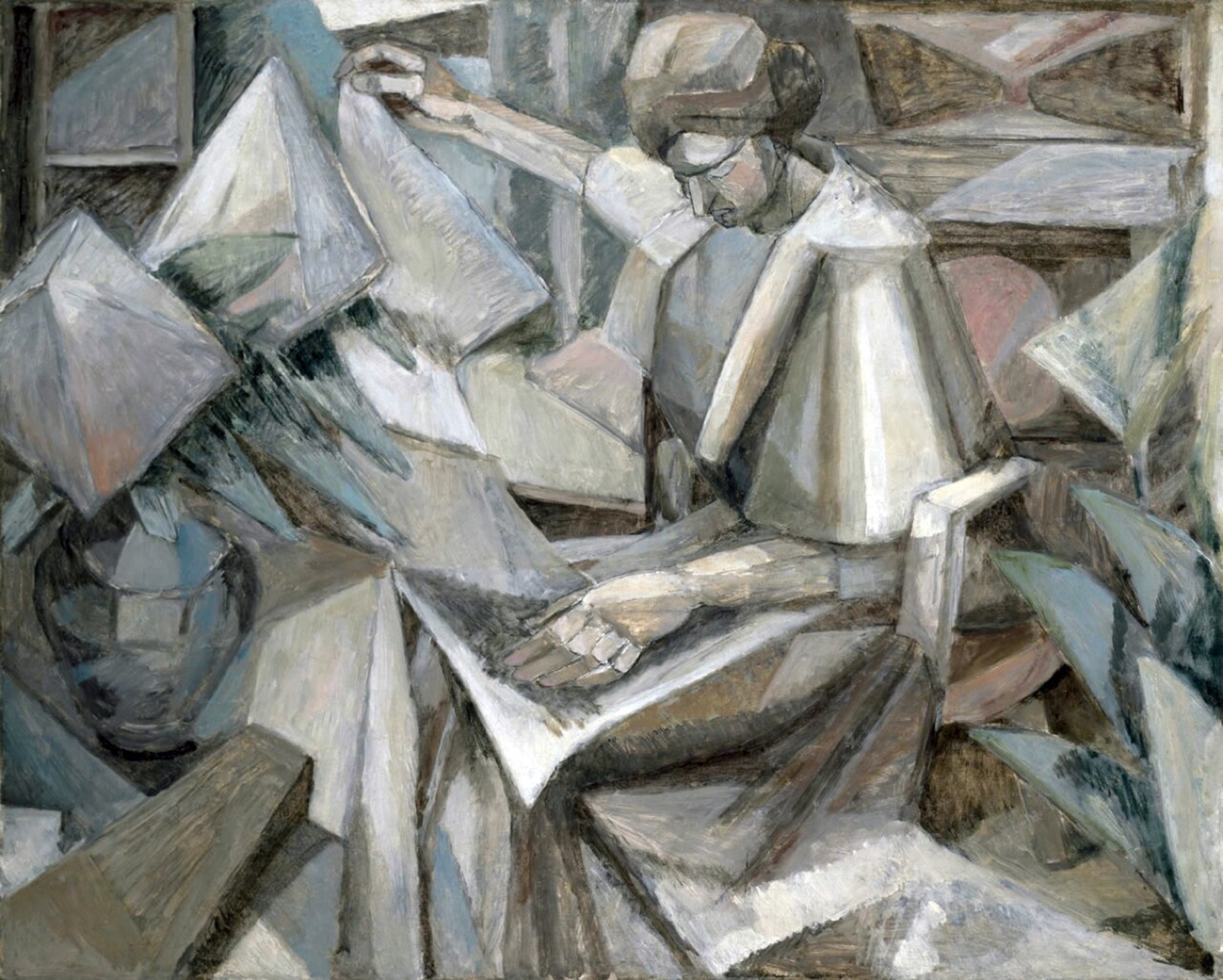 Mujer con phlox de Albert Gleizes