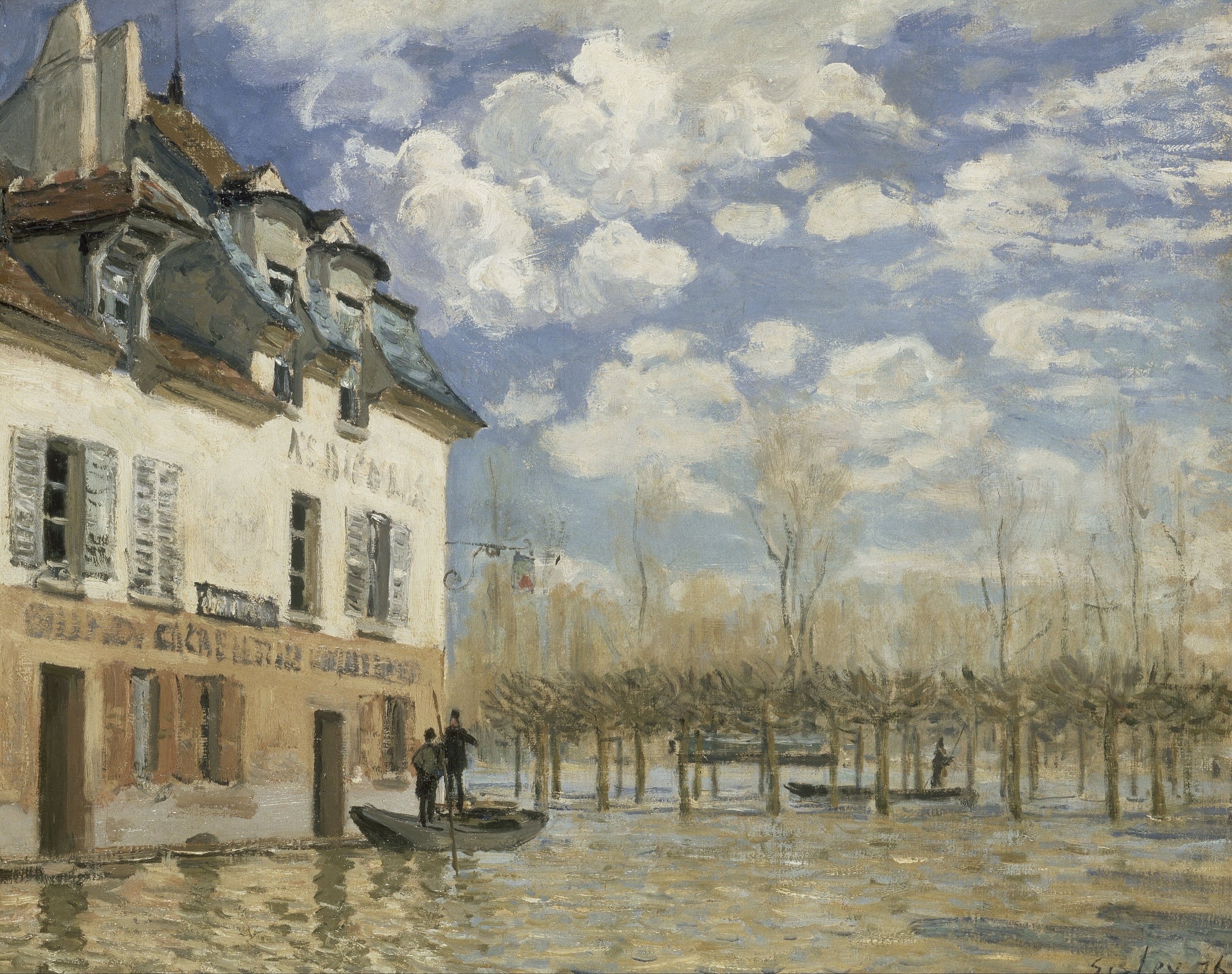 Inundación en Port-Marly de Alfred Sisley