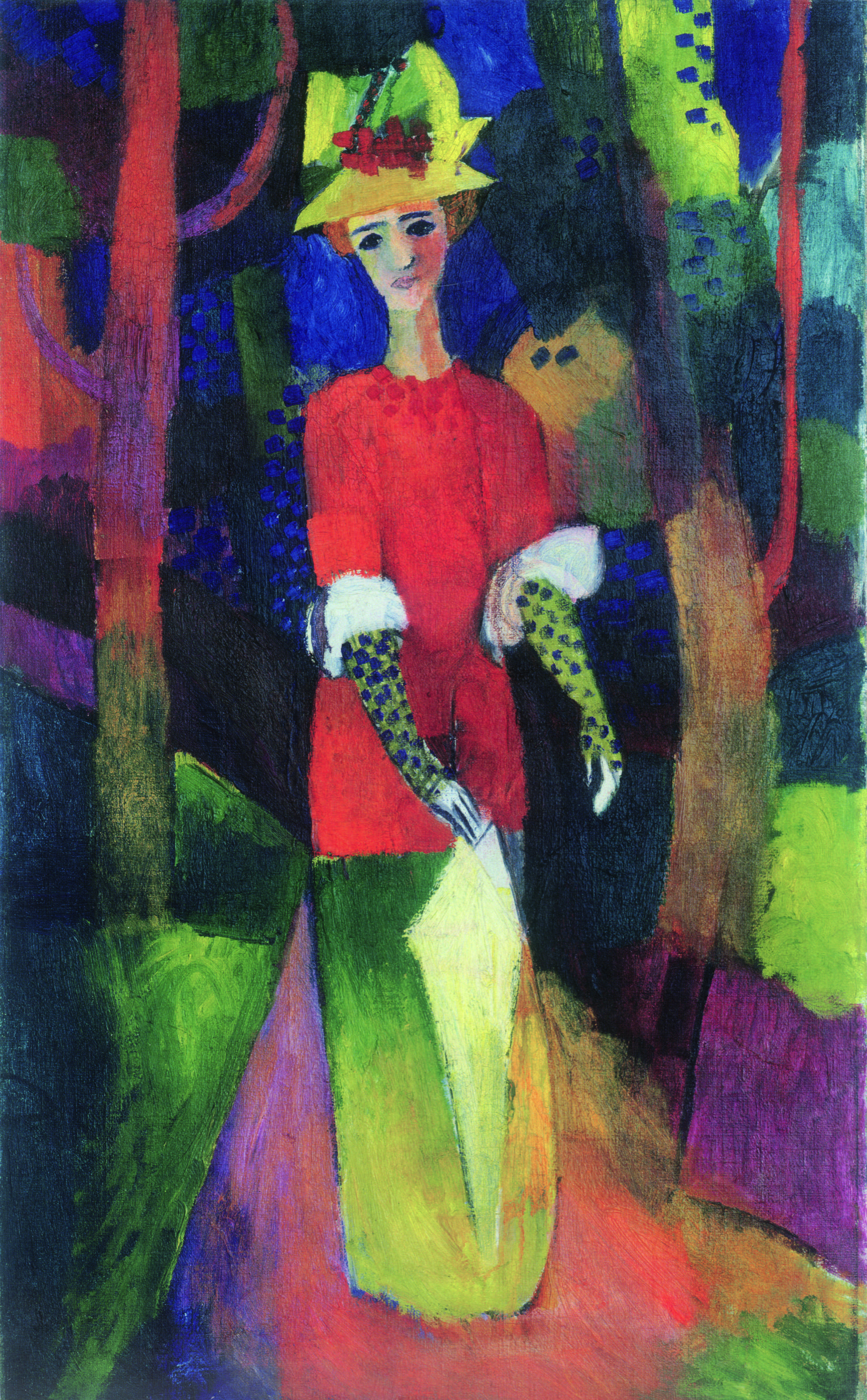 Mujer en un parque de August Macke