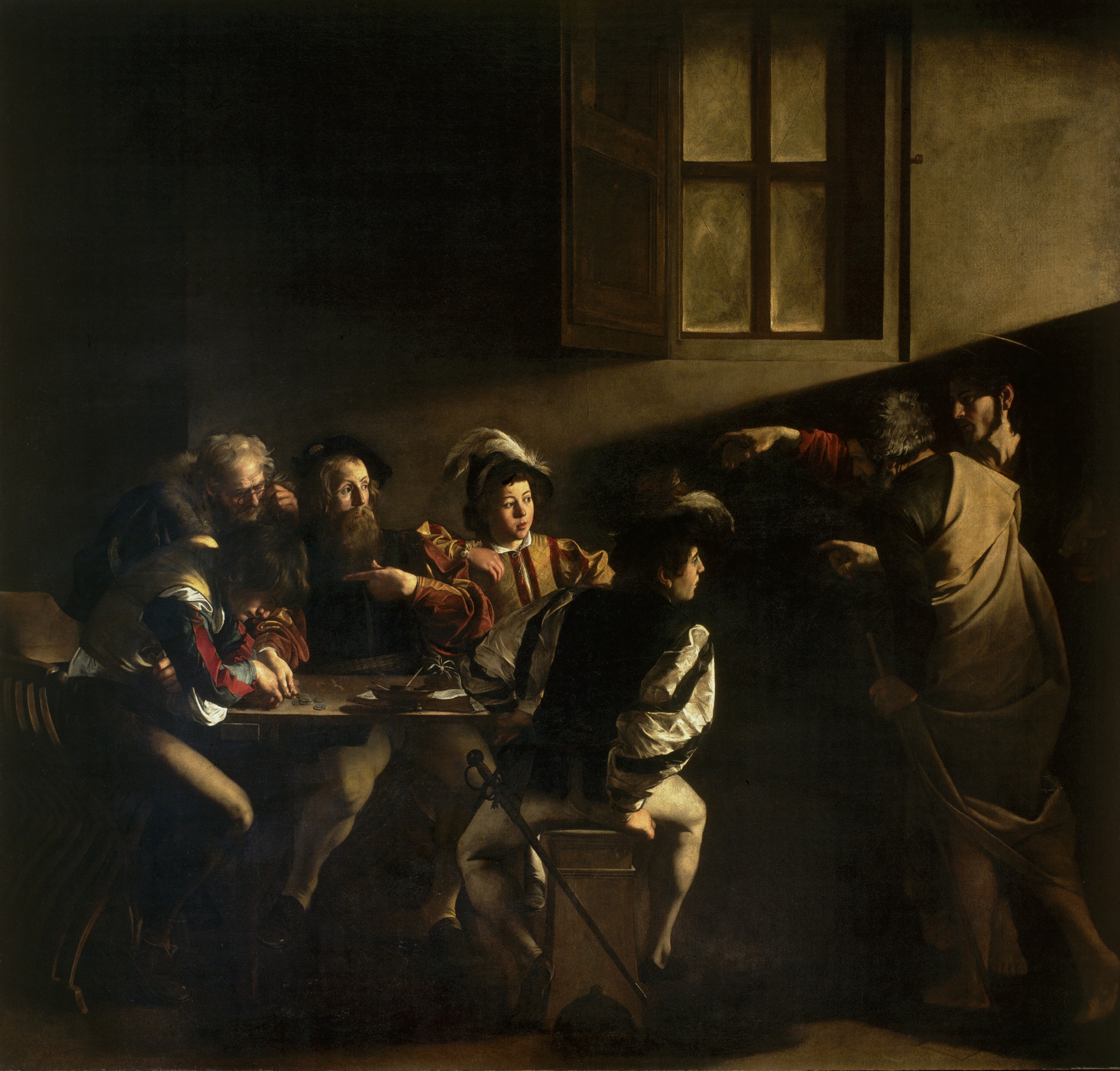 La vocacion de San Mateo de Caravaggio