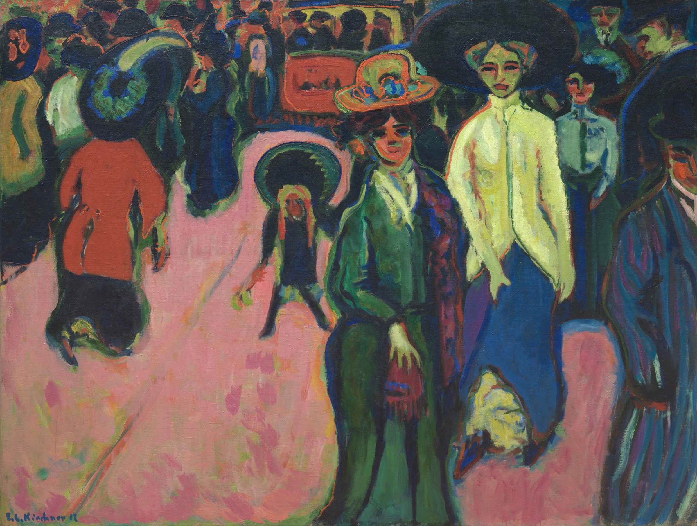 La calle, Dresde de Ernst Ludwig Kirchner
