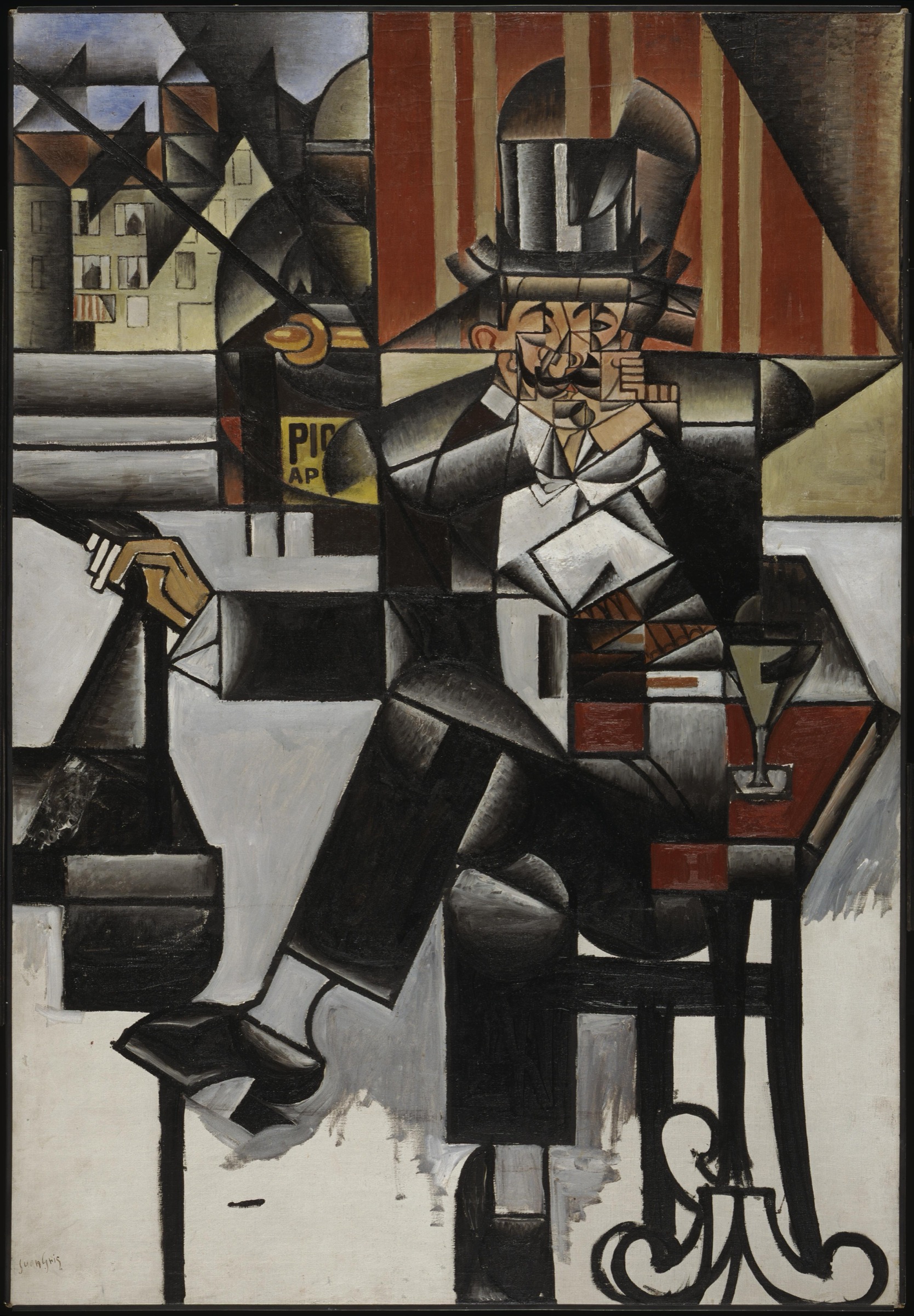 Hombre en un café de Juan Gris
