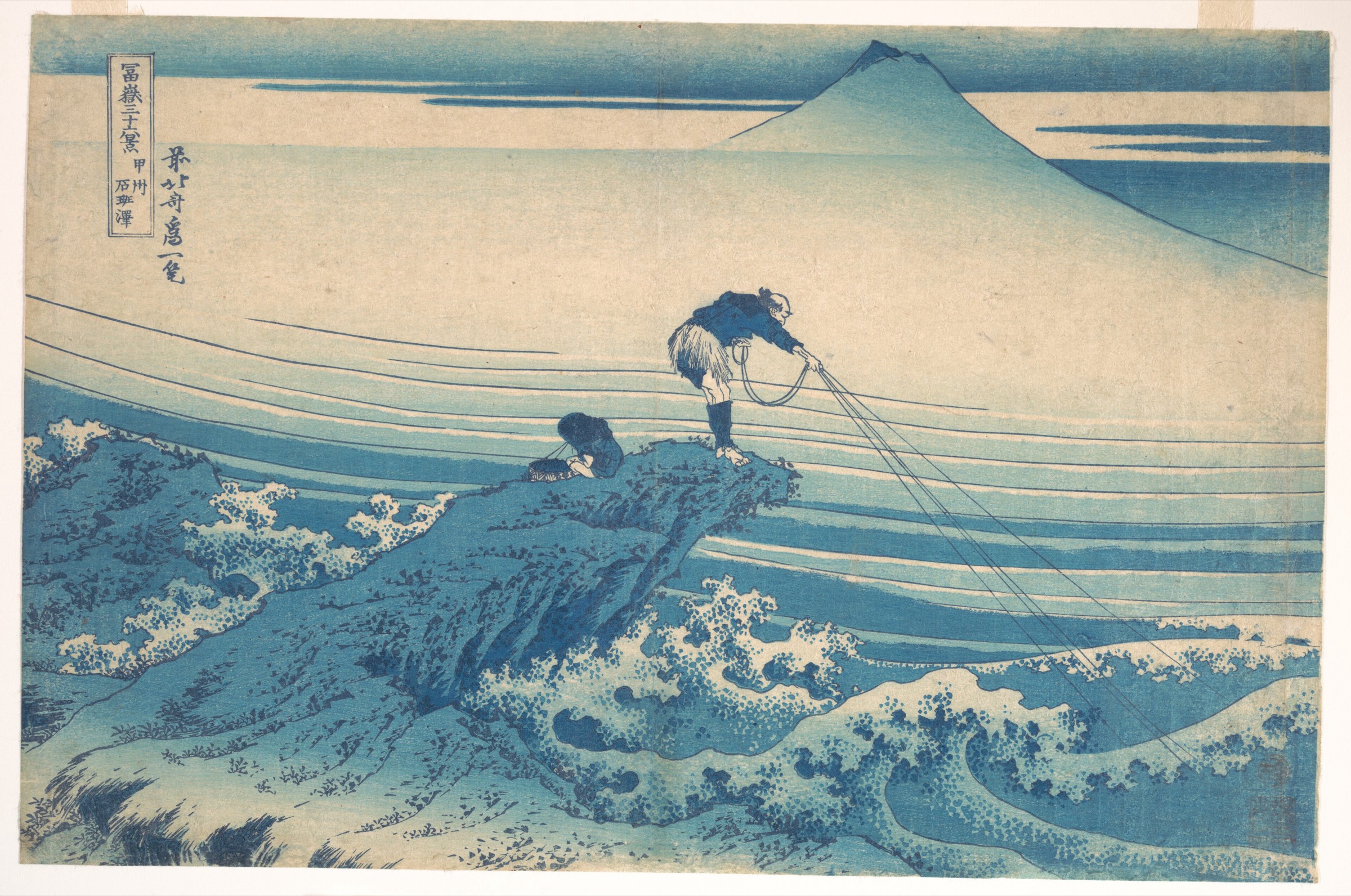 Kajikazawa en la provincia de Kai de Katsushika Hokusai